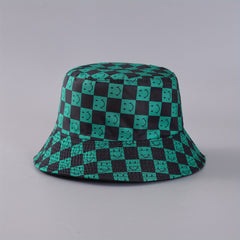 Smiling Bucket Hat Reversible Lightweight Sunscreen Fisherman Cap