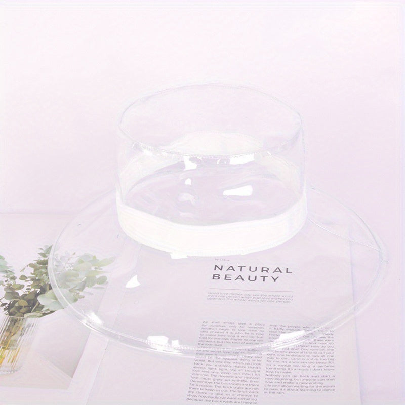 Transparent PVC Bucket Hat Wide Brim Waterproof Rain Sun Hat