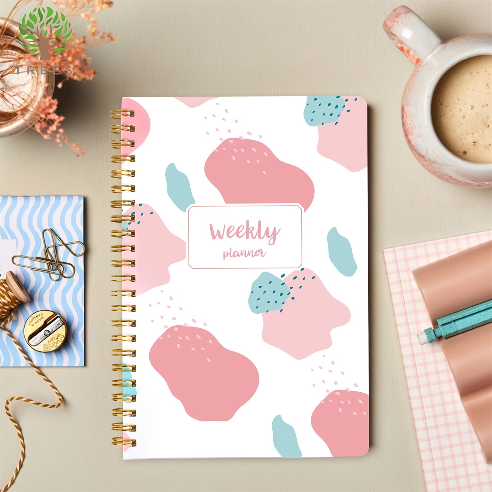 Undated Daily Weekly Planner Notebook With Habit Tracker To Do List And Goals