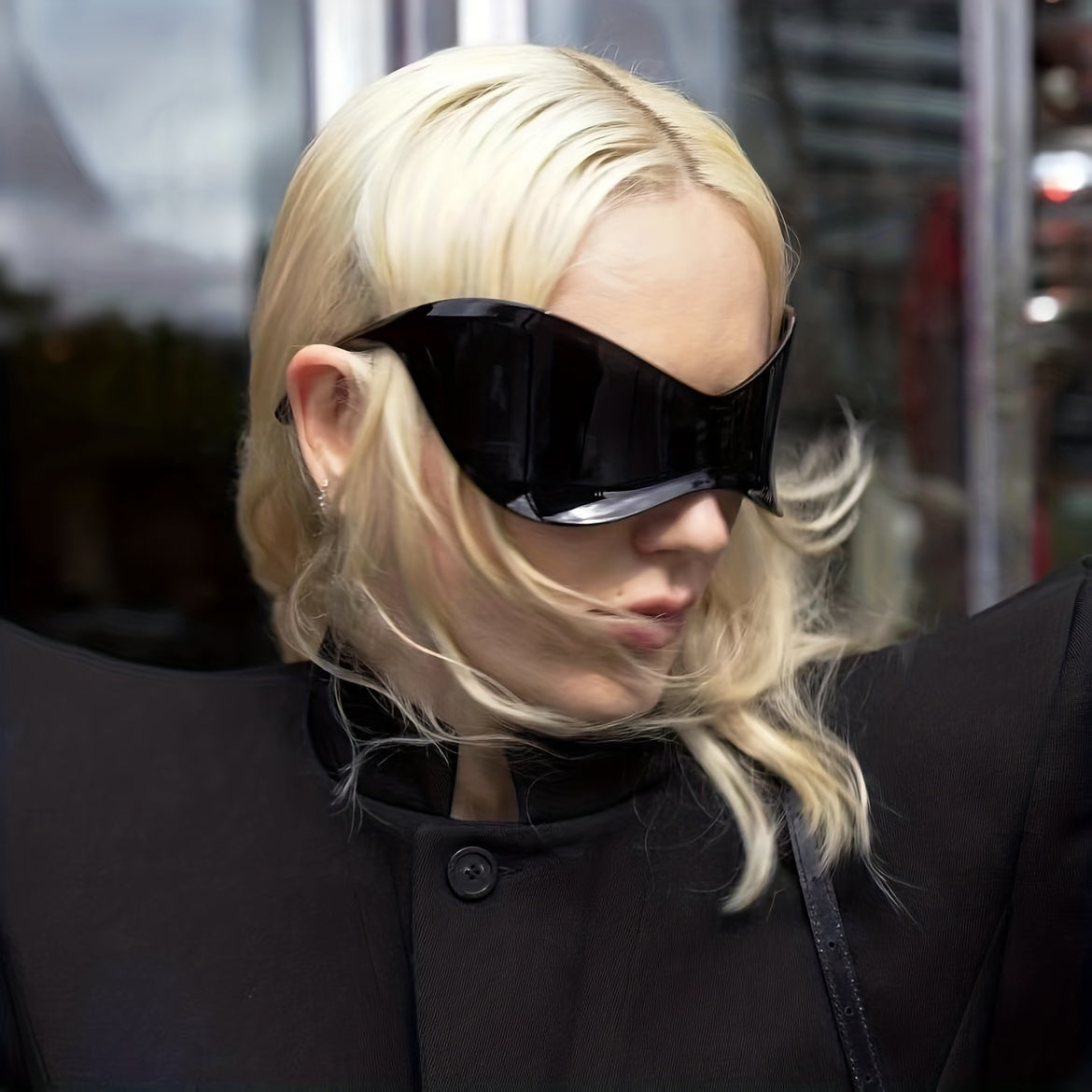 Oversized Rimless Y2K Cyberpunk Sunglasses