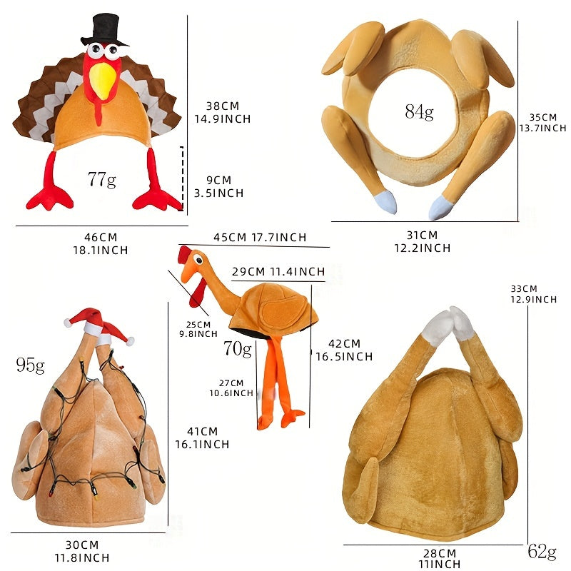 Funny Thanksgiving Turkey Series Hat Moving Top Hat Dress Up Costume