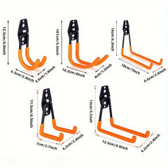 2pcs Wall Mounted Garage Storage Hook Heavy Duty Metal Wall Hanging Holder Hook