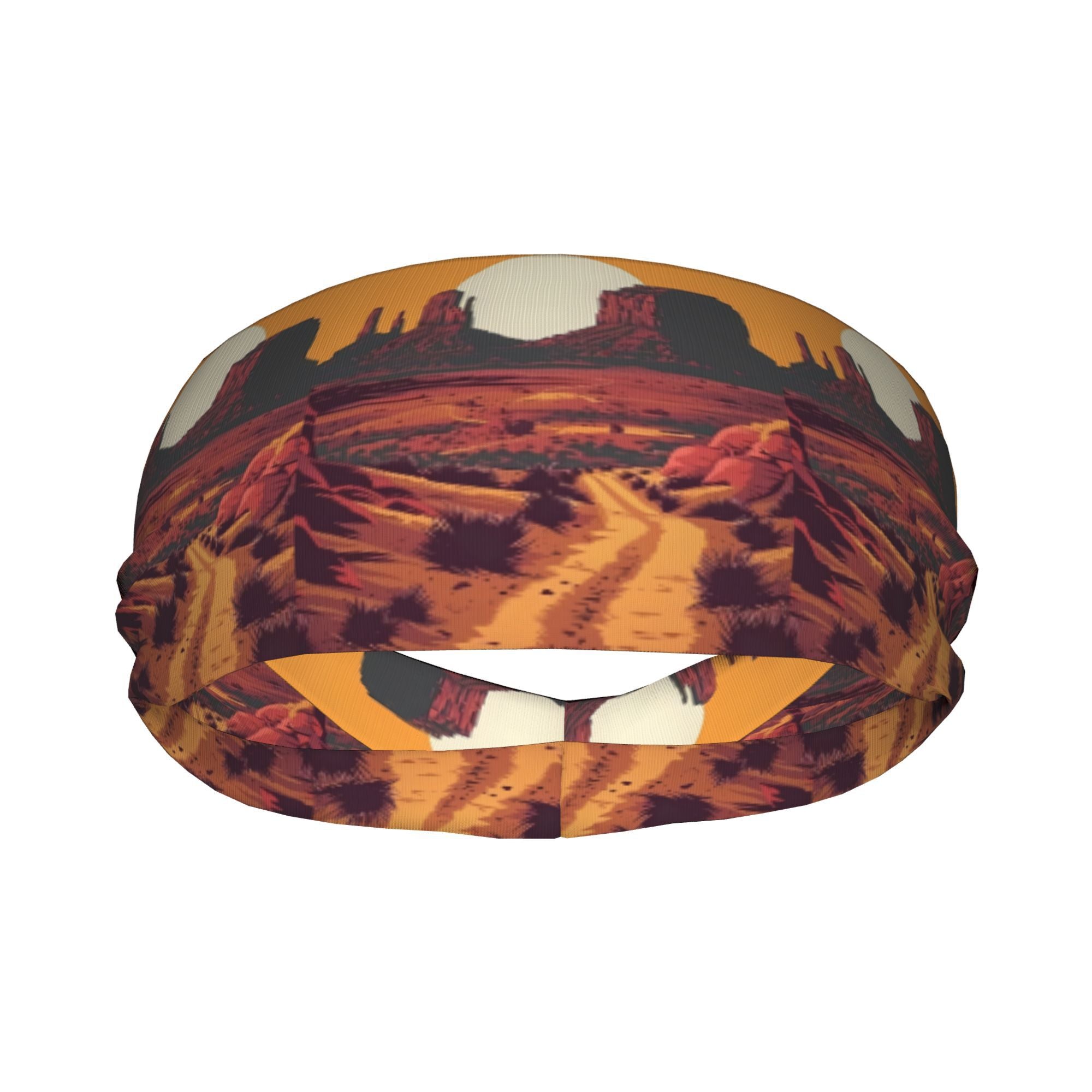 Vintage Western Headband Sweat Wicking Stretchy Breathable Polyester Yoga Gym