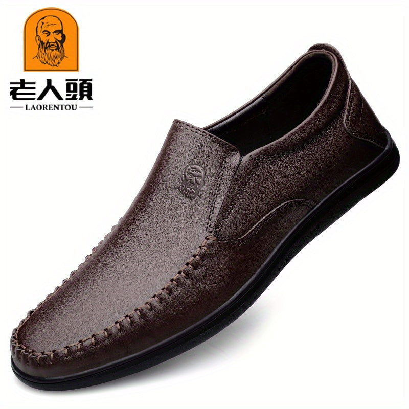 Men's Stitch Detail Loafer Shoes Lightweight Slip On Shoes
