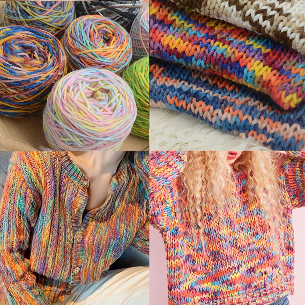Rainbow Gradient Wool Ball 30 Wool 70 Acrylic DIY Crocheting Knitting