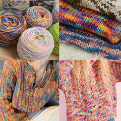 Rainbow Gradient Wool Ball 30 Wool 70 Acrylic DIY Crocheting Knitting