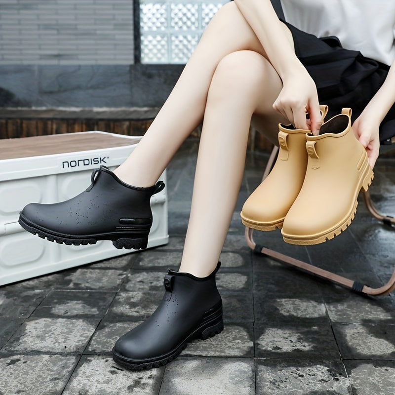 Women's Short Rain Boots Waterproof & Wear-resistant
