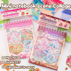 3D Scenery Sticker Book PVC Stickers Scene Cards DIY Landscape Collage