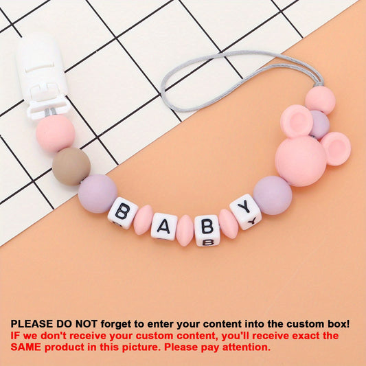 Custom Baby Pacifier Clip - Personalized Baby Shower Gift