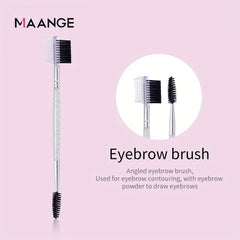 3-in-1 Eyebrow Eyelash Shaper Comb Makeup Brush Set