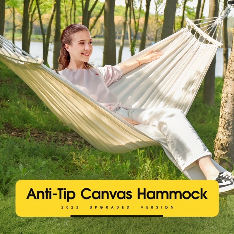 Canvas Hammock for Camping, Anti-rollover, Comfortable