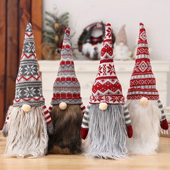 Christmas Wine Bottle Cover Gnome Faceless Doll Topper Bag