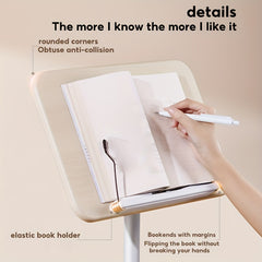Floor standing Book Stand Standing Lift Reading Bookshelf Desktop Support Rod