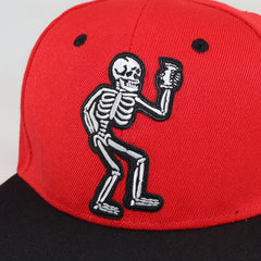 Skull Embroidery Hip Hop Cap Snapback Baseball Flat Bill Brim Hat