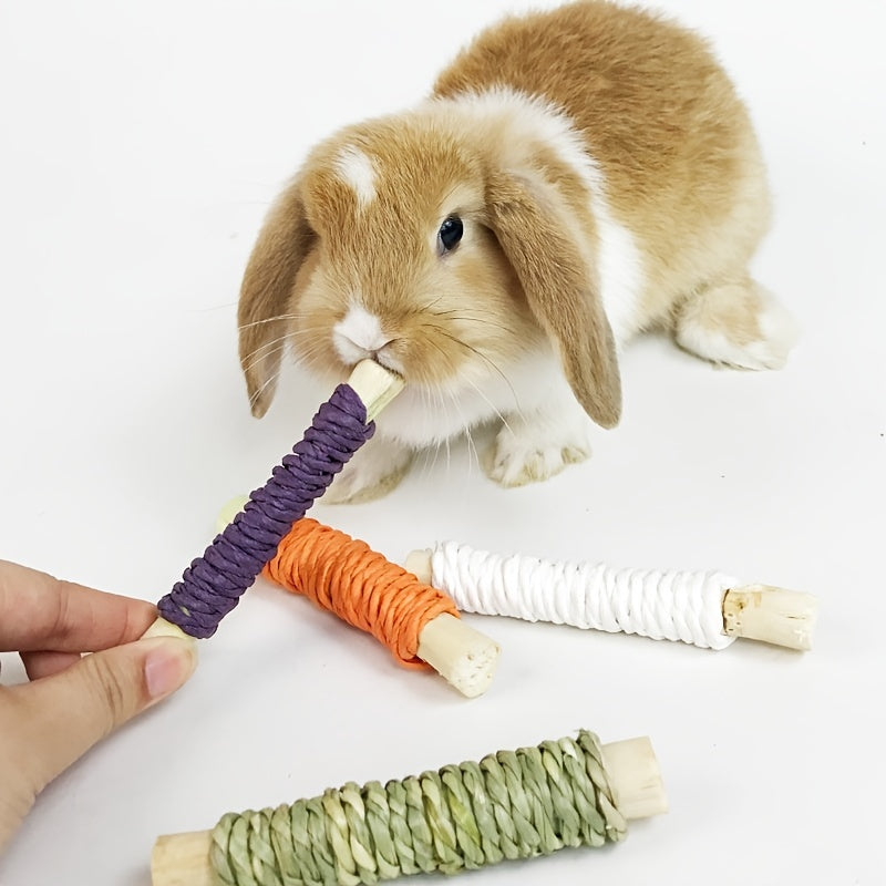 2pcs Small Animal Molar Sticks Chew Toys for Rabbits Guinea Pigs