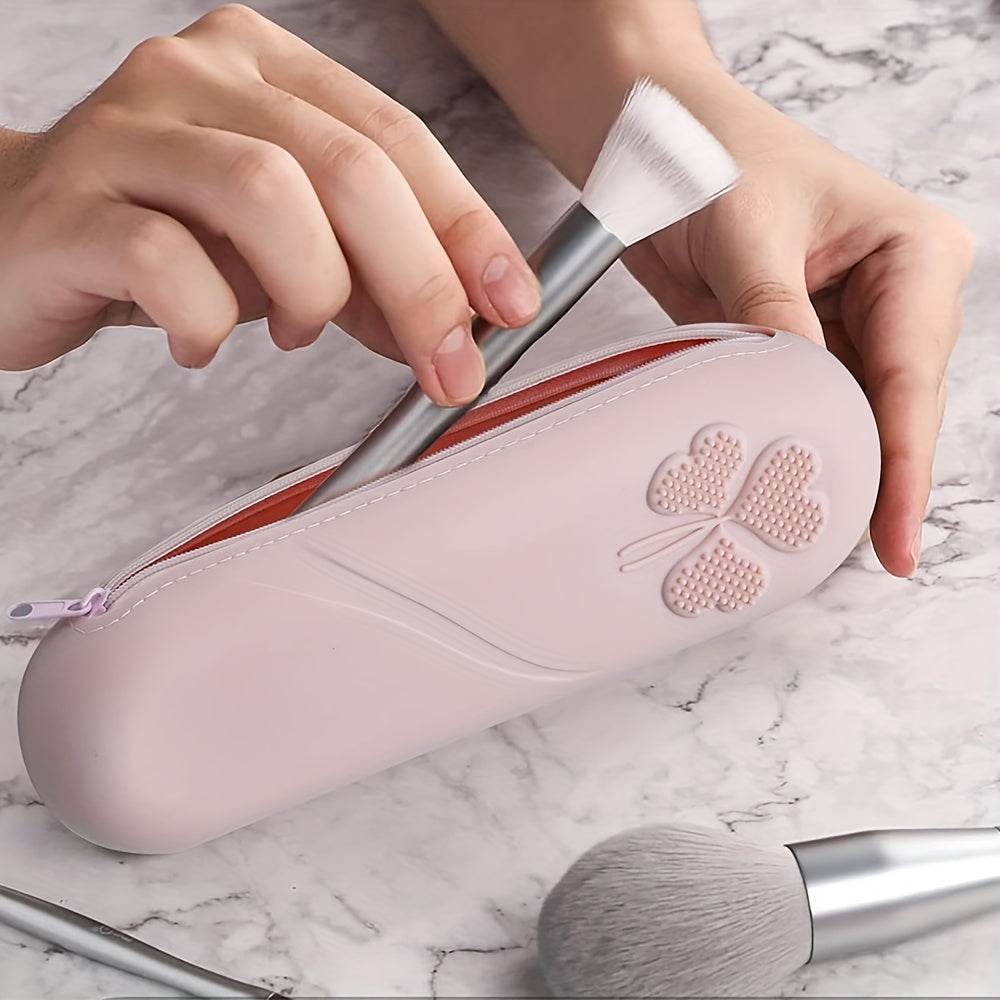 Silicone Makeup Brushes Holder Travel Brush Case