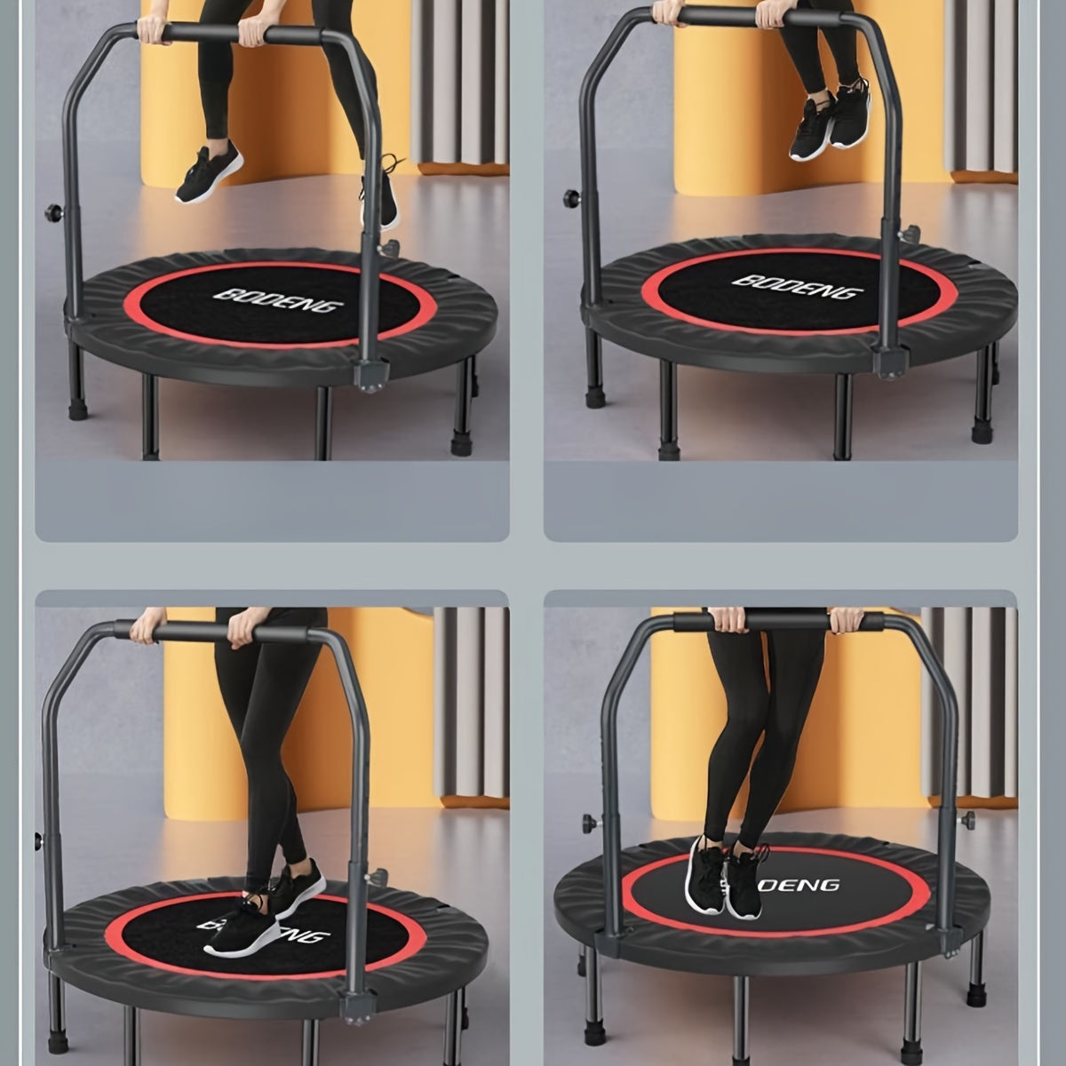 Foldable Trampoline Indoor Bounce Bed For Gym & Home 40inch
