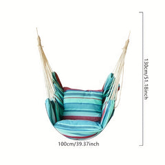 Garden Cotton Hammock Chair with 2 Cushions