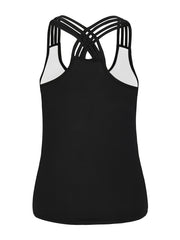 Flower & Skull Print Tank Top Vintage Crew Neck Summer Sleeveless Top