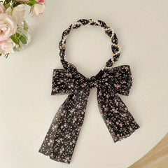 Boho Style Pearl Hair Tie Braided Scrunchie Floral Hair Accessories