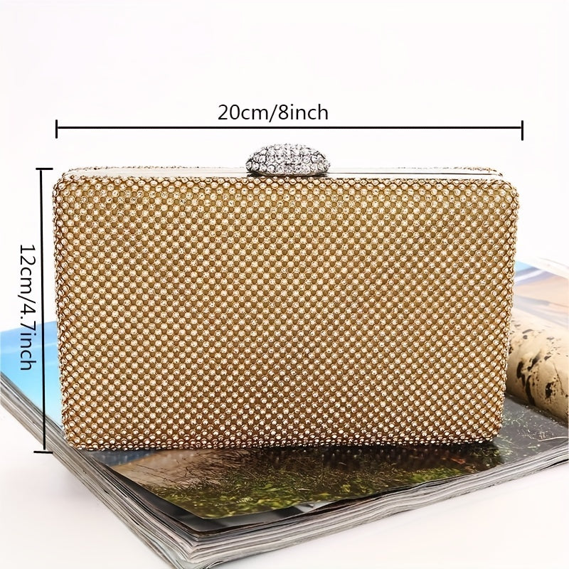 Glitter Rhinestone Evening Bag Dinner Clutch Purse Formal Banquet Handbag