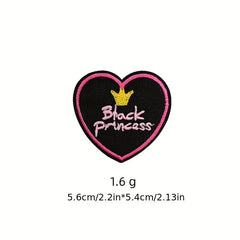 9pcs Girl Iron On Patches Embroidered Applique DIY Crafts Repair Patch