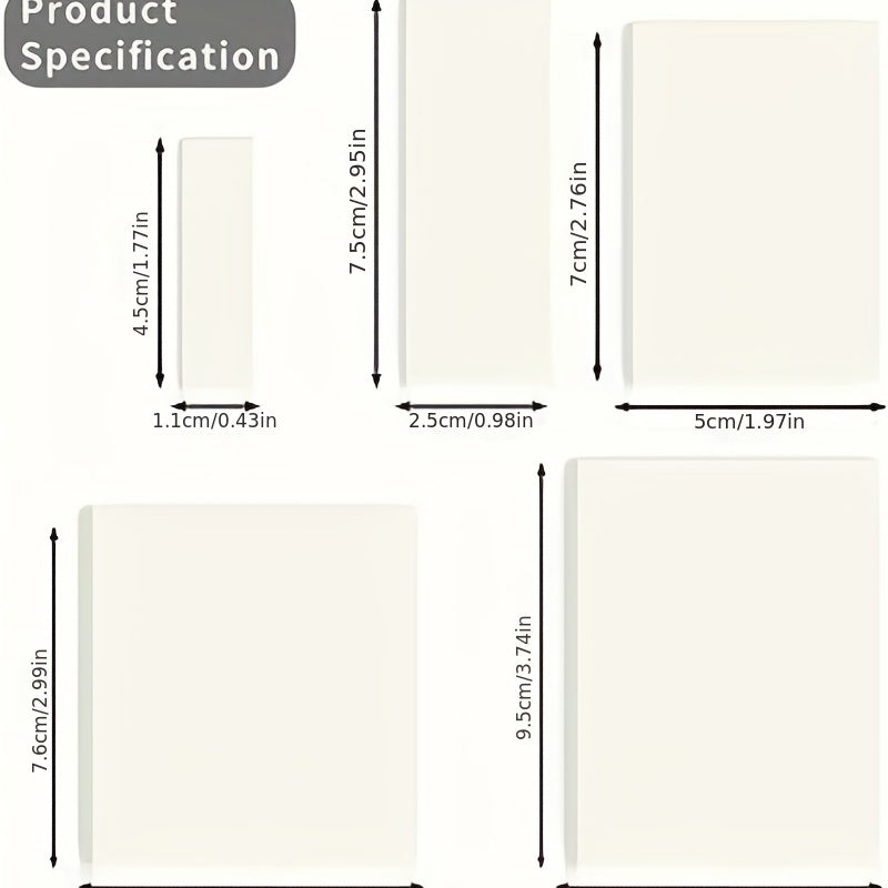 500 Transparent Sticky Notes 10 Packs Set for Reading Learning Office