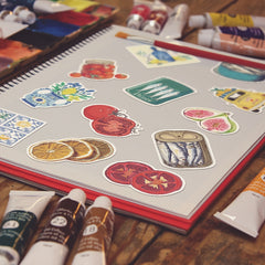 50 Mediterranean Theme Decorative Stickers for School and Party Decorations