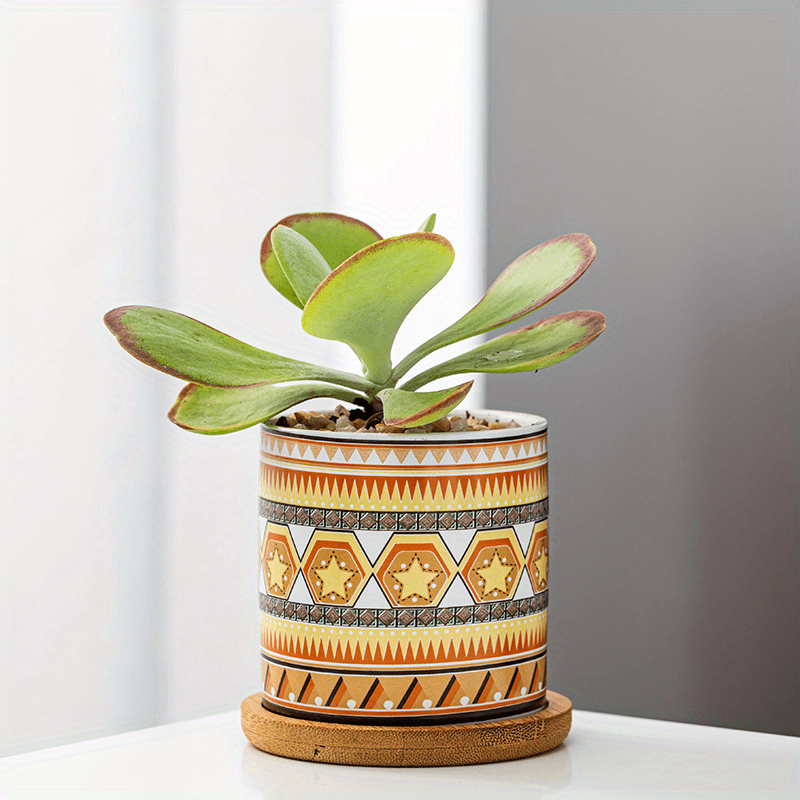 Nordic Style Ceramic Flower Pot for Succulents, Indoor and Outdoor Use