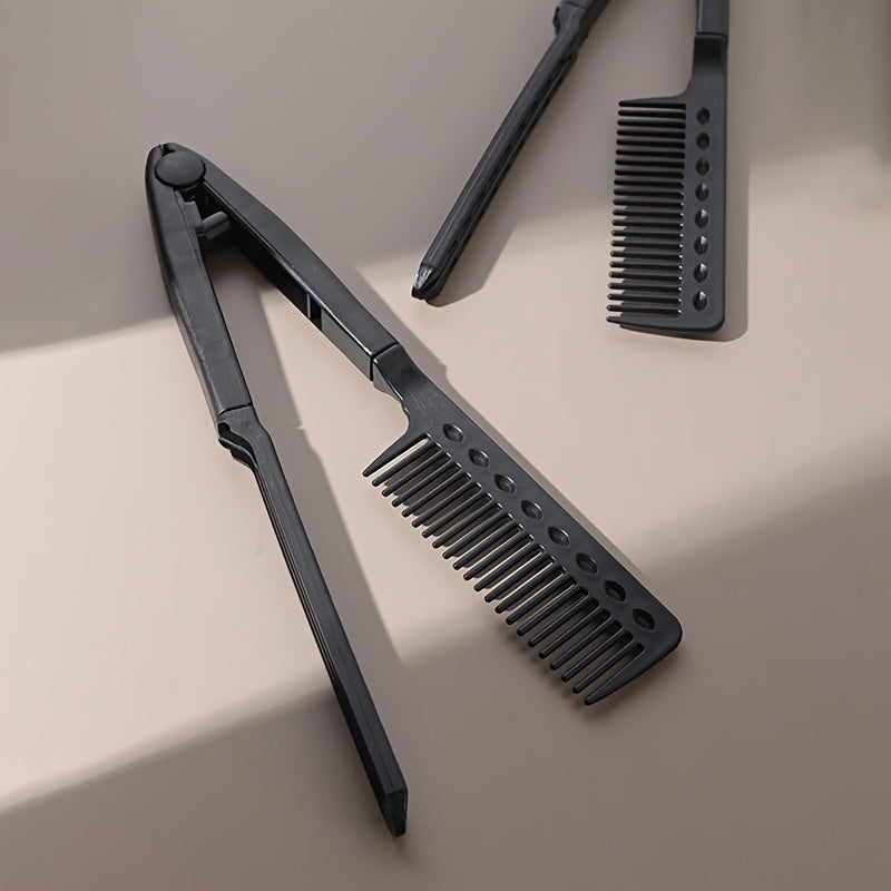 V Shaped Hair Straightening Comb DIY Hairdressing Beauty Tools