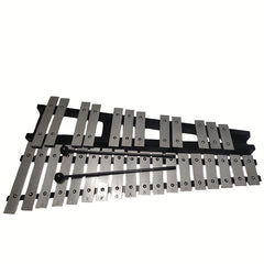 30 Note Glockenspiel Xylophone Foldable Wooden Frame Aluminum Bars Percussion