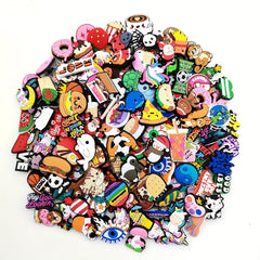 100pcs Cartoon Shoe Charms For Bubble Slides Sandals - Christmas Birthday Gift