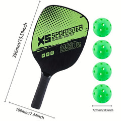 Pickleball Racket Set with 2 Rackets and 4 Balls