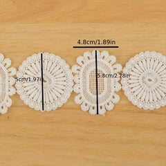 DOLLHOUSE 5 Oval Table Mat Lace Edged Round Placemat Dining Mat