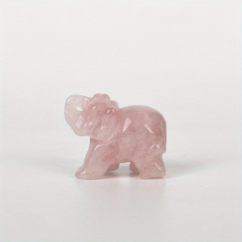 Green Aventurine Jade Stone Crystal Elephant Decoration