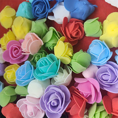 500pcs Mini Foam Rose Head 1.38in Artificial Rose Bear Flower