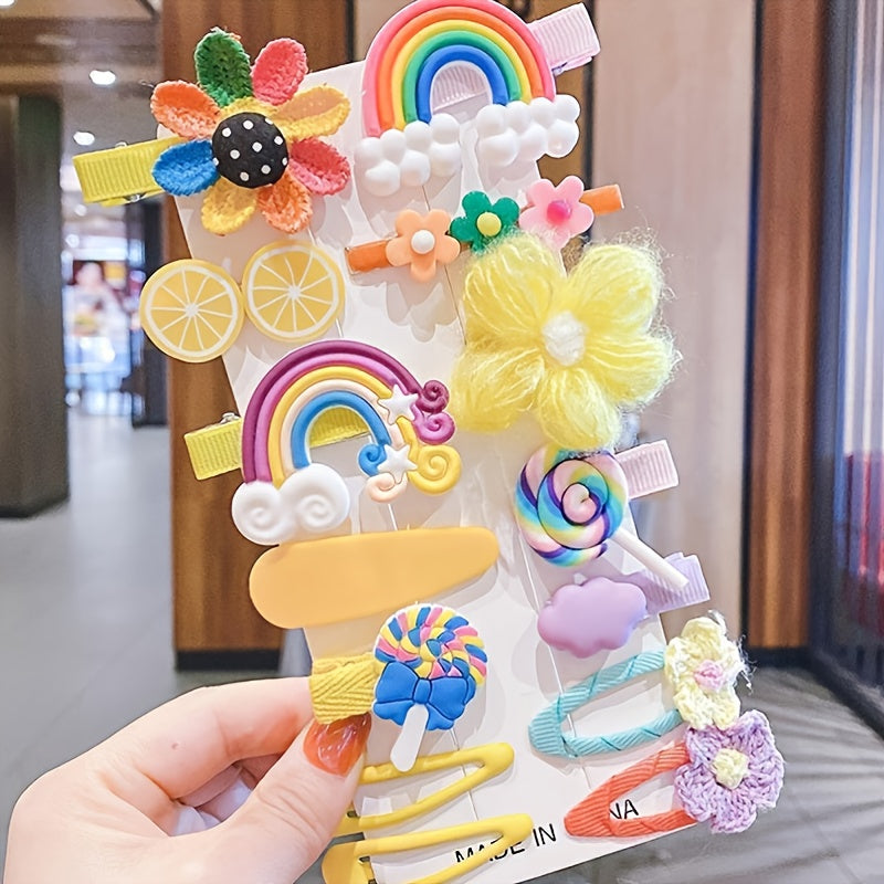 14pcs Girls Sweet Hair Clip Hair Accessories Set
