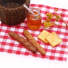Mini Dollhouse Breakfast Ornament Set with Storage Basket