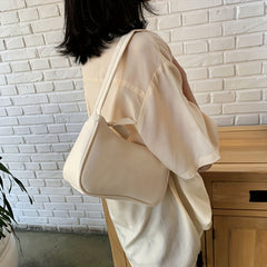 Minimalist Baguette Bag Women's PU Leather Underarm Purse Shoulder Bag