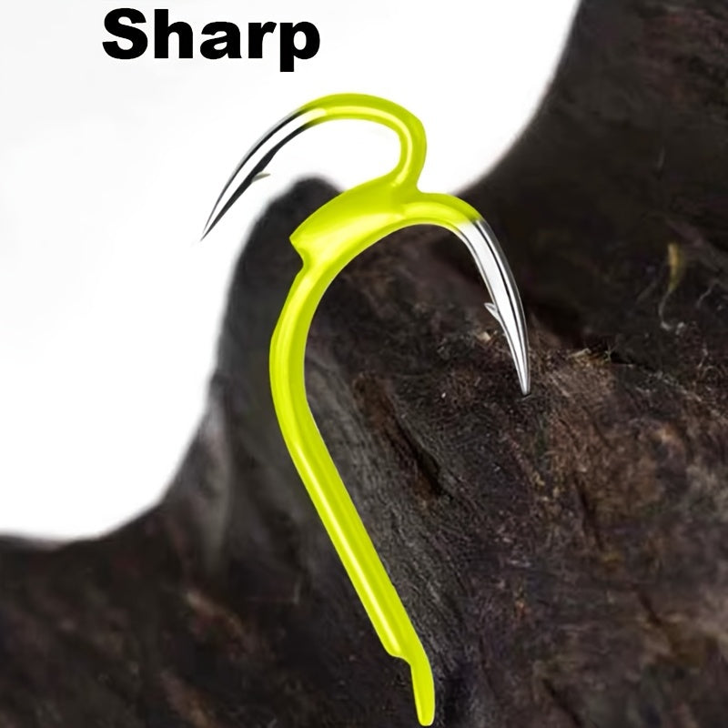 5pcs High Carbon Steel Fishing Hooks Double Hooks