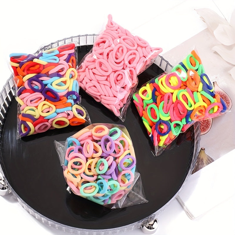 50pcs Colorful Hair Tie Ponytail Holders Scrunchies Hair Accessories for Baby Gi