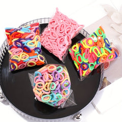 50pcs Colorful Hair Tie Ponytail Holders Scrunchies Hair Accessories for Baby Gi