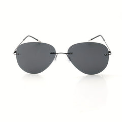 Men's Polarized Sunglasses HD Rimless Driving Fishing Goggles