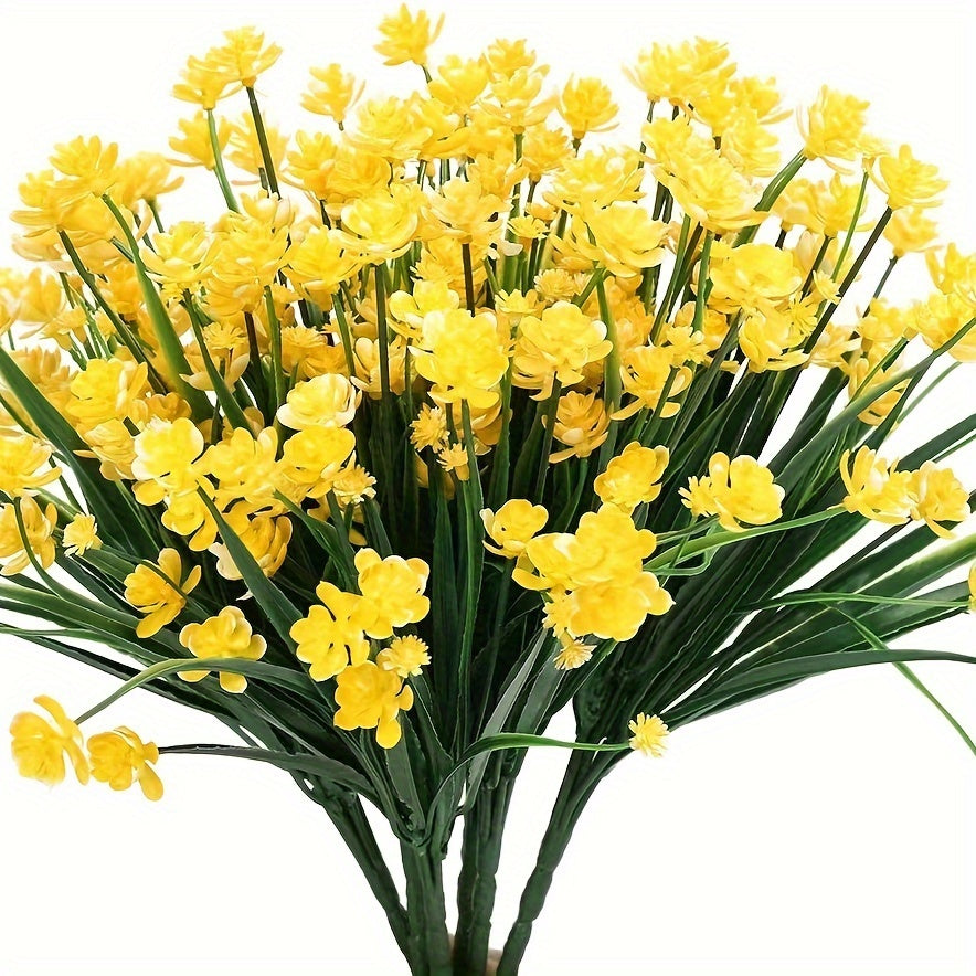 4pcs UV Resistant Artificial Plants for Home & Garden Decoration