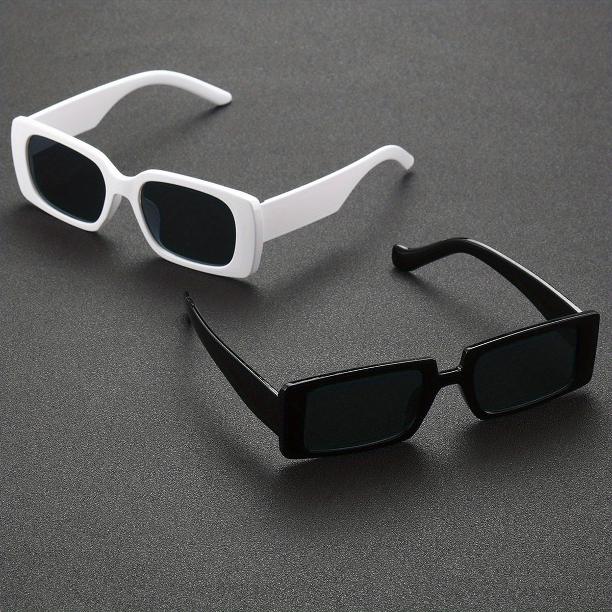 2pcs Men's Square Frame Sunglasses UV Protection