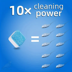 12pcs Washing Machine Cleaner Triple Stain Removal Effervescent Tablets