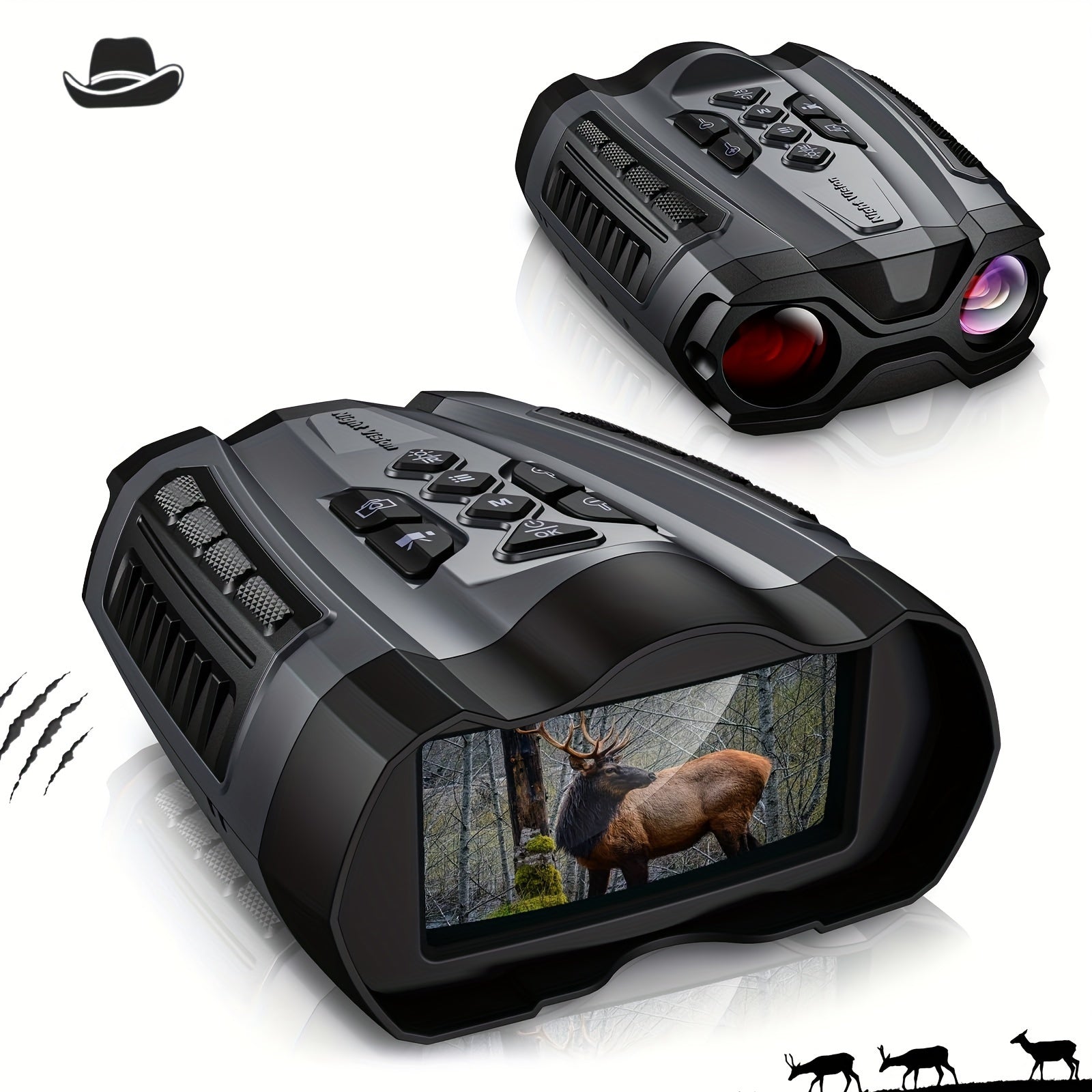 Night Vision 4K Infrared Binoculars 10X Digital Zoom 32GB Card