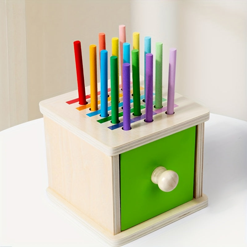 Wooden Drawer Classification Box Shape Recognition Coin Toy