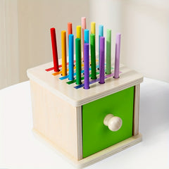 Wooden Drawer Classification Box Shape Recognition Coin Toy