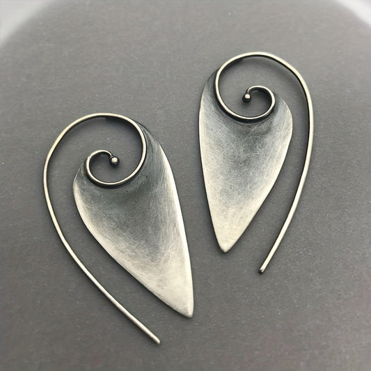 Vintage Silver Boho Geometric Earrings Women Party Jewelry